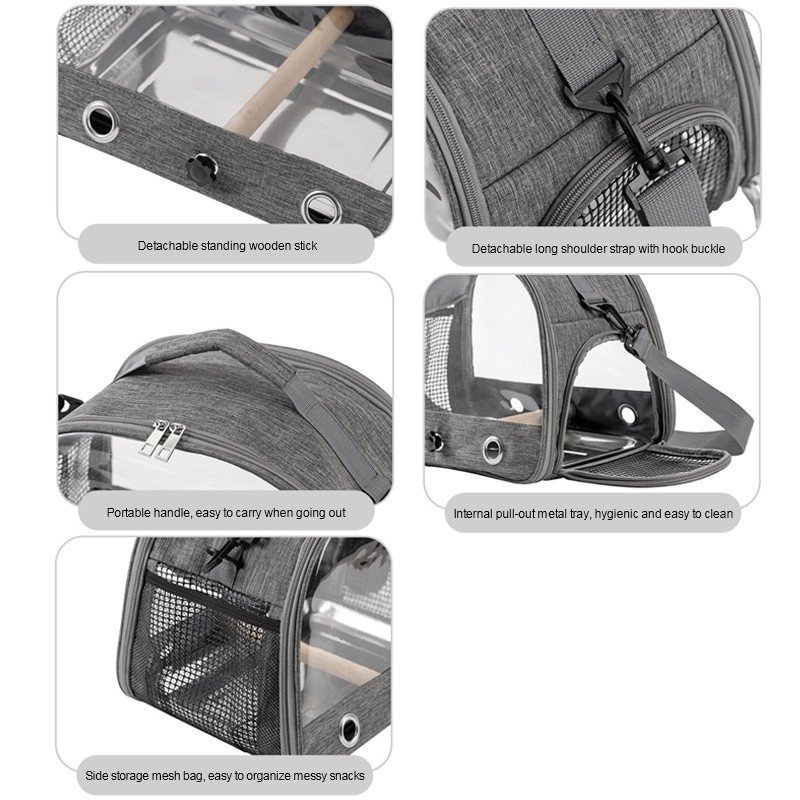 Transport Bird Carrier Cage Parrot Backpack Bag For Birds Outdoor Travel Pet New